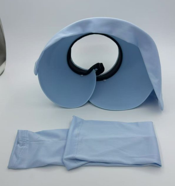 Ocean Breeze UPF50+ 2-Piece Set: Foldable Sun Hat & Cooling Arm Sleeves - Beach Ready in Seconds! - 图片 7